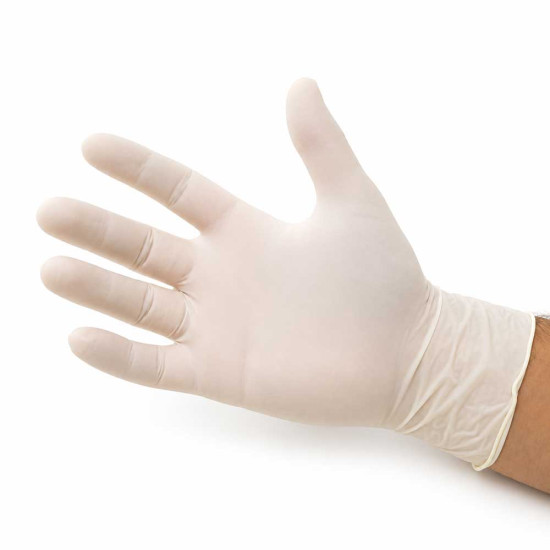 Manusa latex texturata si pudrata, marimi M si L Manusa din latex texturata si pudrata, marimea M sau L, vanduta la bucata
