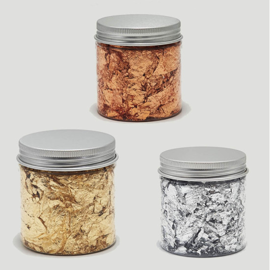 Foil Flake, Ambalare 3 Gr, Cooper, Gold, Silver