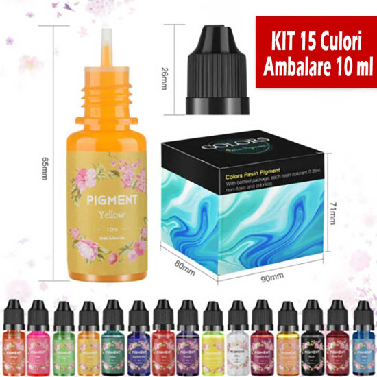 KIT-15x10ml Colorant, pigment "Rasini"