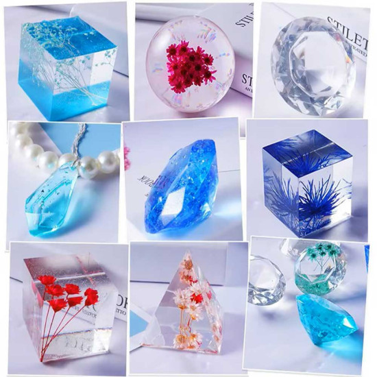 "Starter Starter Curcubeu" - Kit epoxidica 1KG, transparenta, UV, turnari artistice mici + Pigemnti + Ustensile