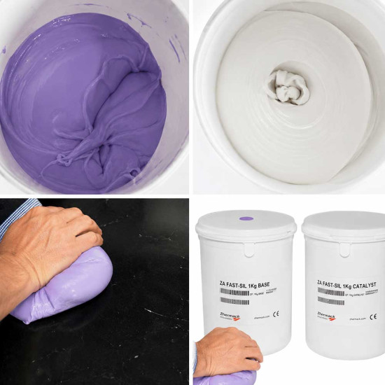 ZA FAST-SIL - Silicon RTV2 Zhermack tip putty pentru matrite rapide si mulaje verticale