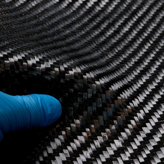 Tesatura fibra carbon Twill 2/2 Industry 3K 12K Hyosung rola 100 ml pentru materiale compozite