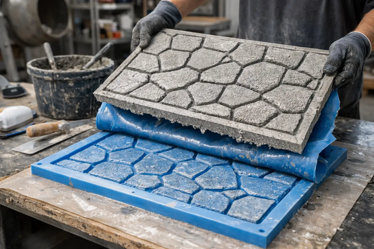 Exemplu matriță beton decorativ corect făcut
